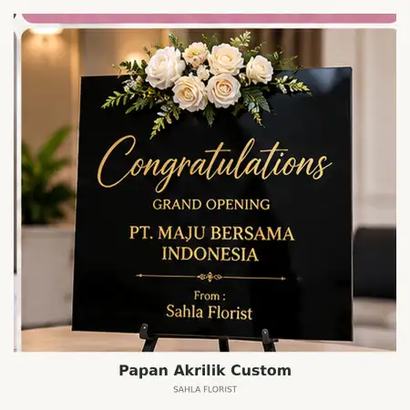 Papan Bunga Akrilik Banjar